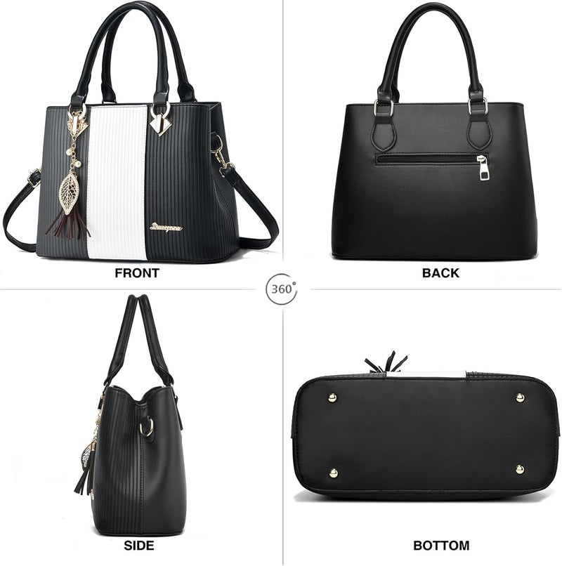 SiMYEER Purses and Handbags for Women Leather Tote Shoulder Bag Medium Satchel Purse Top Handle Bags for Ladies - Image 4